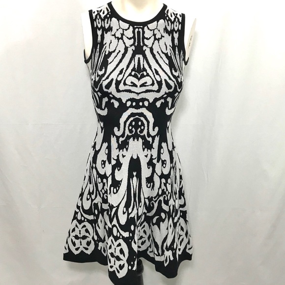 Shoshanna Dresses & Skirts - Shoshanna Black Becky Ikat Sweater Dress Size P/XS